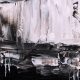 black and white abstract painting