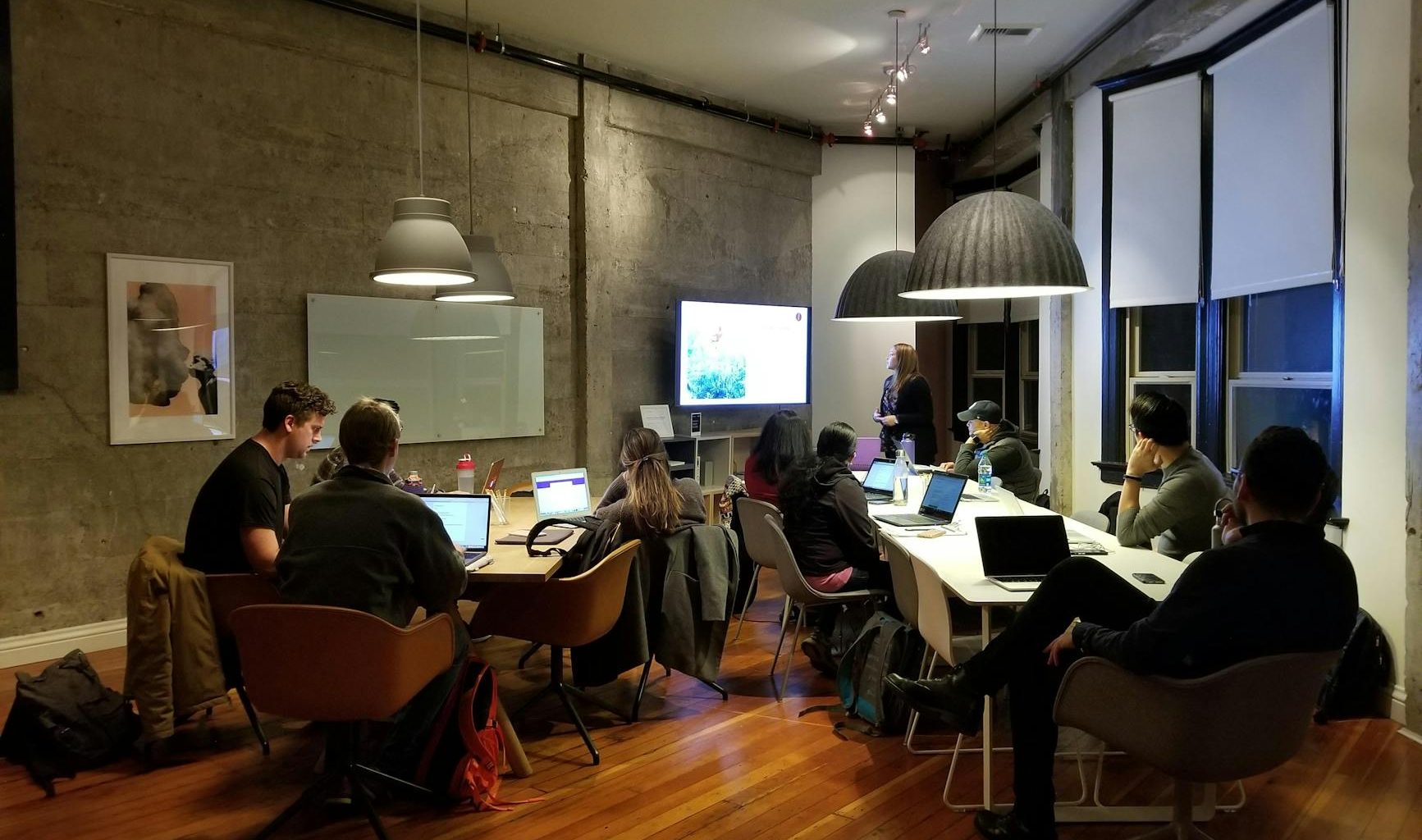 people gathered inside one room