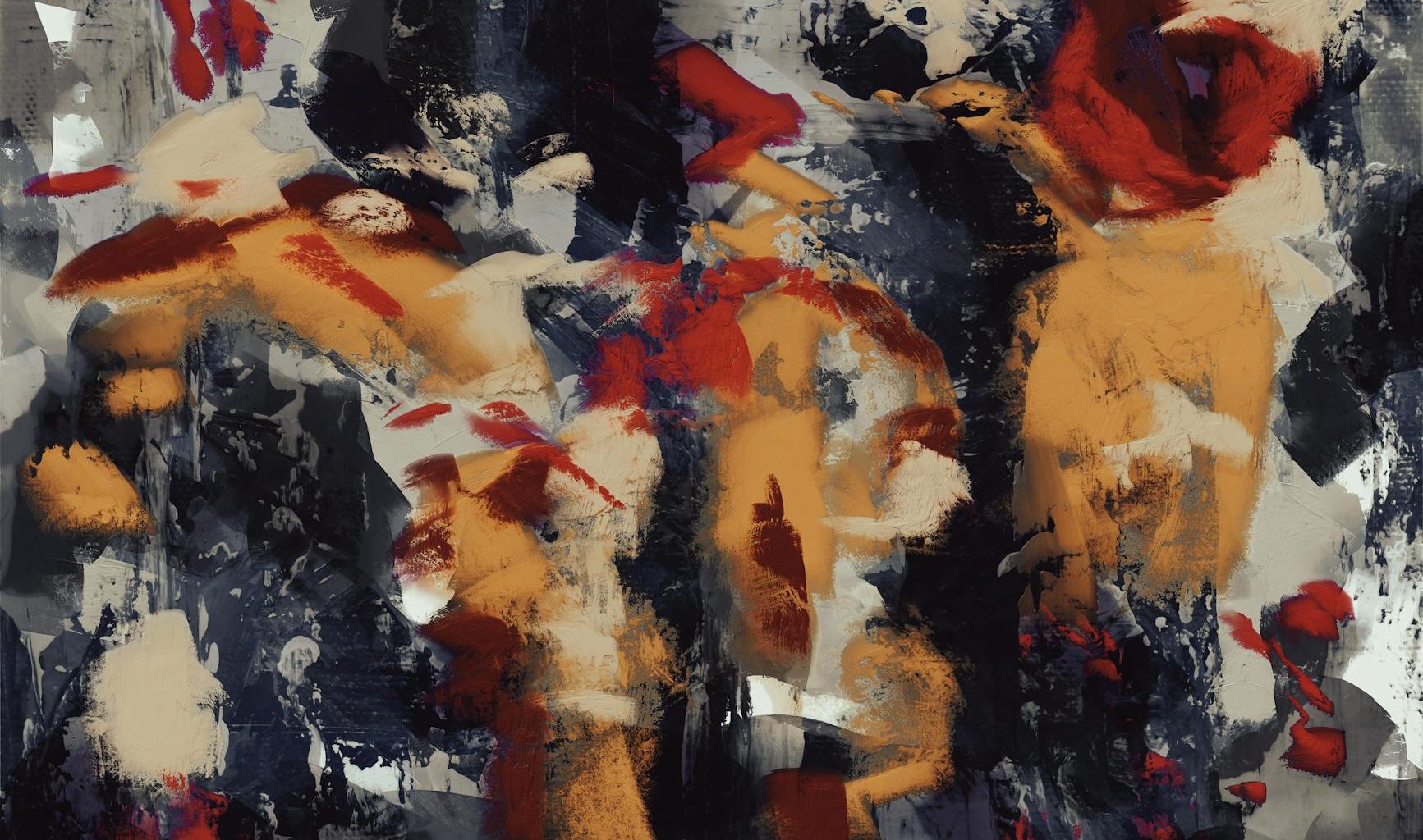 vibrant abstract expressionist digital painting
