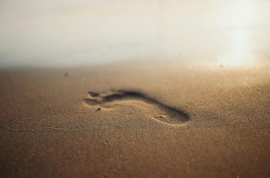 brown sand with heart shaped