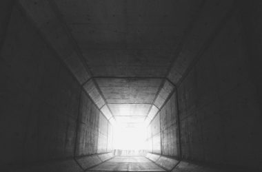 light in concrete chimney